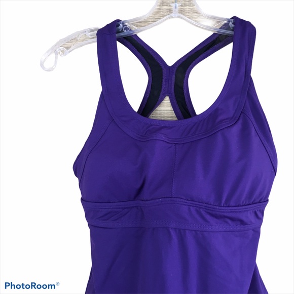 ATHLETA Purple  Raiser Back  One Piece Swimsuite Size XS - Picture 2 of 6